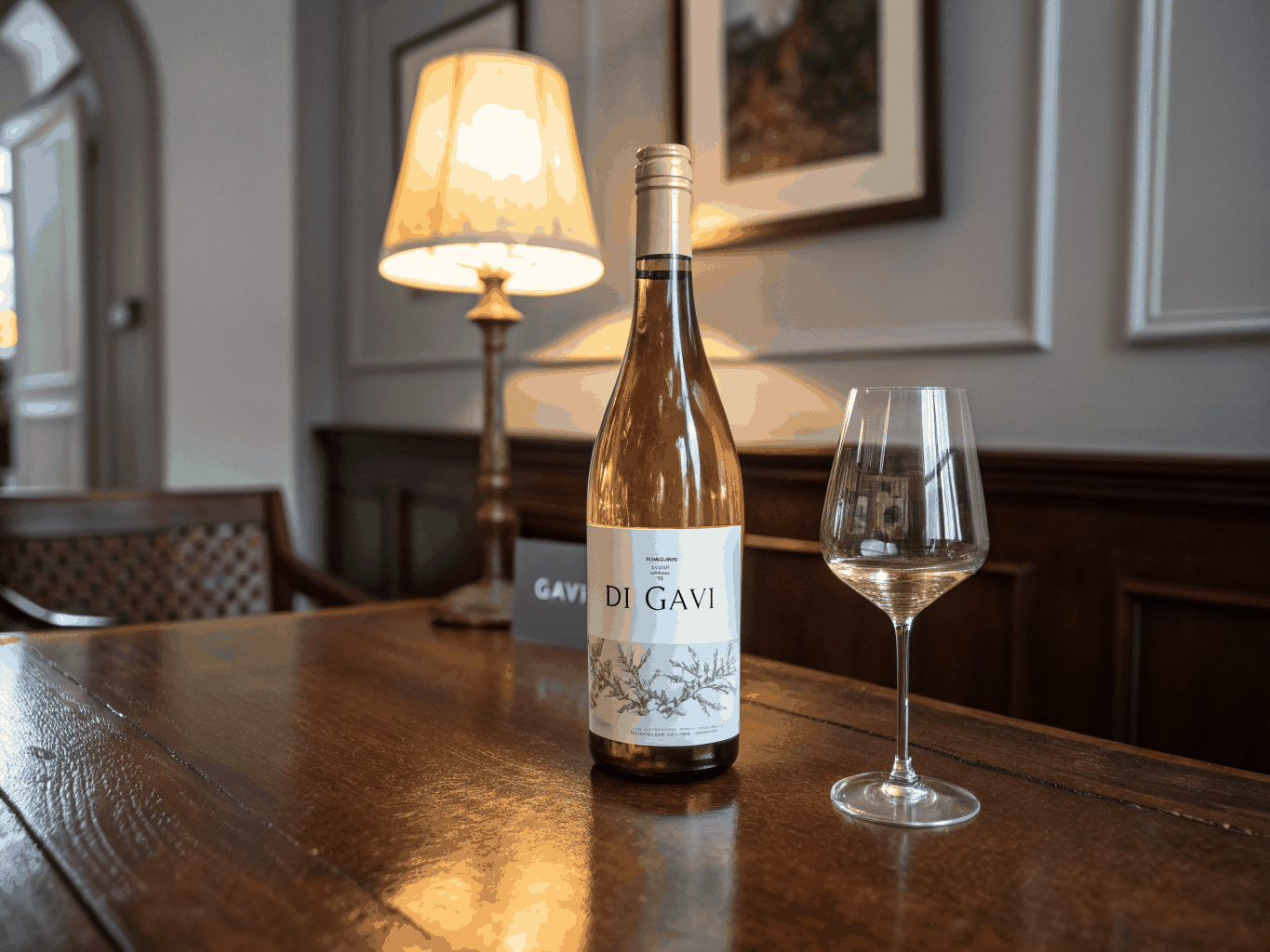 Glass of Gavi di Gavi white wine